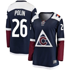 Women's Fanatics Branded Colorado Avalanche Jason Polin Navy Alternate Jersey - Breakaway