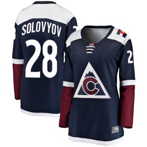 Women's Fanatics Branded Colorado Avalanche Ilya Solovyov Navy Alternate Jersey - Breakaway