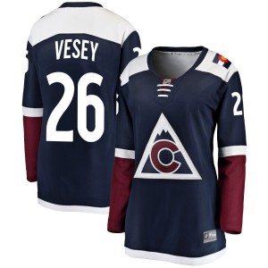 Women's Fanatics Branded Colorado Avalanche Jimmy Vesey Navy Alternate Jersey - Breakaway