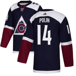 Youth Adidas Colorado Avalanche Jason Polin Navy Alternate Jersey - Authentic