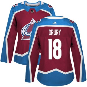 Women's Adidas Colorado Avalanche Jack Drury Burgundy Home Jersey - Authentic
