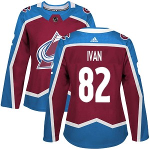 Women's Adidas Colorado Avalanche Ivan Ivan Burgundy Home Jersey - Authentic