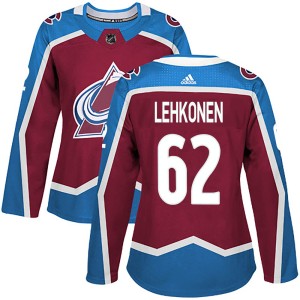 Women's Adidas Colorado Avalanche Artturi Lehkonen Burgundy Home Jersey - Authentic