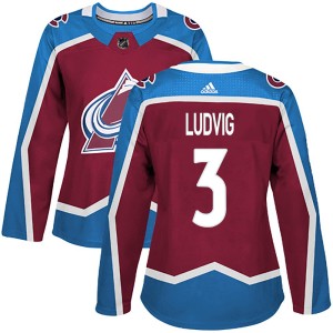 Women's Adidas Colorado Avalanche John Ludvig Burgundy Home Jersey - Authentic