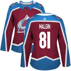 Women's Adidas Colorado Avalanche Denis Malgin Burgundy Home Jersey - Authentic