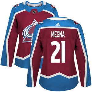 Women's Adidas Colorado Avalanche Jayson Megna Burgundy Home Jersey - Authentic
