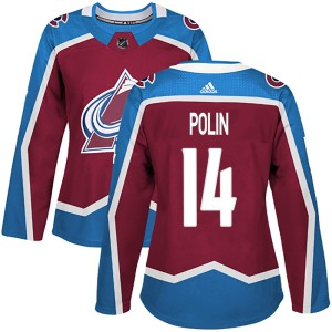 Women's Adidas Colorado Avalanche Jason Polin Burgundy Home Jersey - Authentic