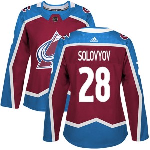 Women's Adidas Colorado Avalanche Ilya Solovyov Burgundy Home Jersey - Authentic