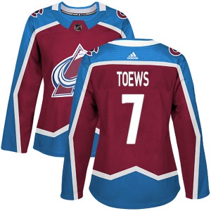 Women's Adidas Colorado Avalanche Devon Toews Burgundy Home Jersey - Authentic