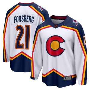Youth Fanatics Branded Colorado Avalanche Peter Forsberg White Special Edition 2.0 Jersey - Breakaway
