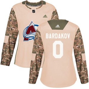 Women's Adidas Colorado Avalanche Zakhar Bardakov Camo Veterans Day Practice Jersey - Authentic