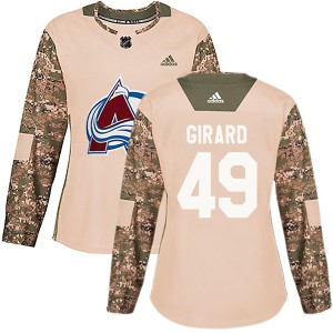 Women's Adidas Colorado Avalanche Samuel Girard Camo Veterans Day Practice Jersey - Authentic
