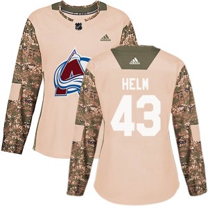 Women's Adidas Colorado Avalanche Darren Helm Camo Veterans Day Practice Jersey - Authentic