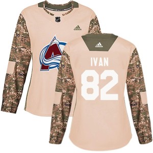 Women's Adidas Colorado Avalanche Ivan Ivan Camo Veterans Day Practice Jersey - Authentic