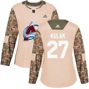 Women's Adidas Colorado Avalanche Brett Kulak Camo Veterans Day Practice Jersey - Authentic