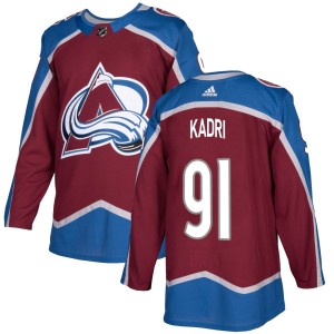 Youth Adidas Colorado Avalanche Nazem Kadri Burgundy Home Jersey - Authentic