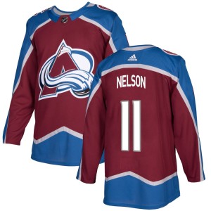 Youth Adidas Colorado Avalanche Brock Nelson Burgundy Home Jersey - Authentic