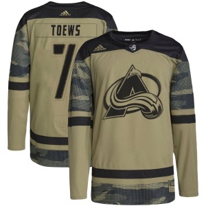 Men's Adidas Colorado Avalanche Devon Toews Camo Military Appreciation Practice Jersey - Authentic
