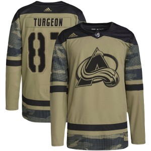 Men's Adidas Colorado Avalanche Pierre Turgeon Camo Military Appreciation Practice Jersey - Authentic
