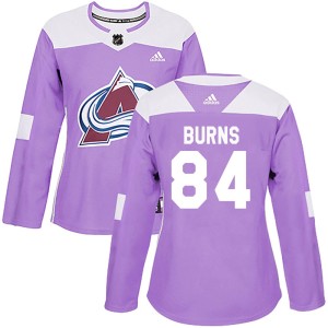 Women's Adidas Colorado Avalanche Brent Burns Purple Fights Cancer Practice Jersey - Authentic