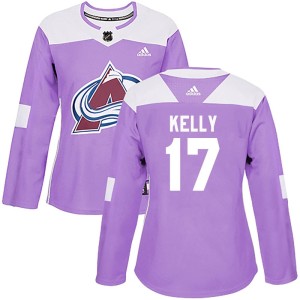 Women's Adidas Colorado Avalanche Parker Kelly Purple Fights Cancer Practice Jersey - Authentic