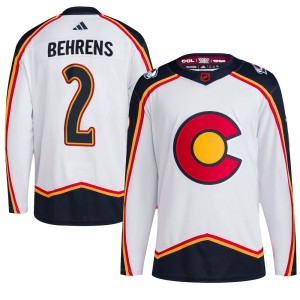Men's Adidas Colorado Avalanche Sean Behrens White Reverse Retro 2.0 Jersey - Authentic