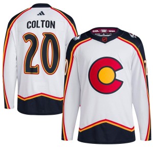 Men's Adidas Colorado Avalanche Ross Colton White Reverse Retro 2.0 Jersey - Authentic