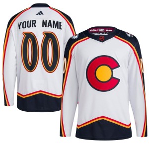 Men's Adidas Colorado Avalanche Custom White Custom Reverse Retro 2.0 Jersey - Authentic