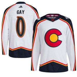 Men's Adidas Colorado Avalanche Cooper Gay White Reverse Retro 2.0 Jersey - Authentic