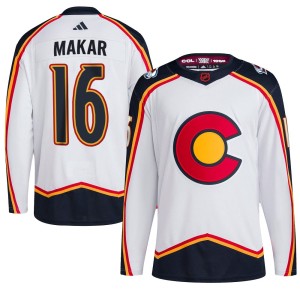 Men's Adidas Colorado Avalanche Taylor Makar White Reverse Retro 2.0 Jersey - Authentic