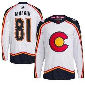 Men's Adidas Colorado Avalanche Denis Malgin White Reverse Retro 2.0 Jersey - Authentic