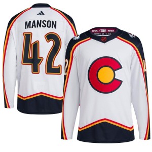 Men's Adidas Colorado Avalanche Josh Manson White Reverse Retro 2.0 Jersey - Authentic