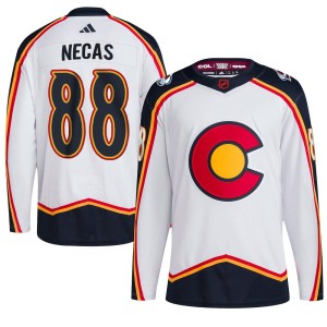 Men's Adidas Colorado Avalanche Martin Necas White Reverse Retro 2.0 Jersey - Authentic