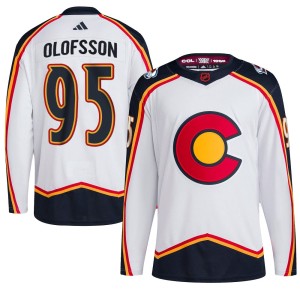 Men's Adidas Colorado Avalanche Victor Olofsson White Reverse Retro 2.0 Jersey - Authentic