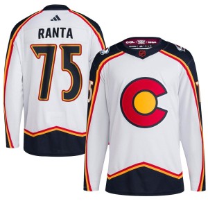 Men's Adidas Colorado Avalanche Sampo Ranta White Reverse Retro 2.0 Jersey - Authentic