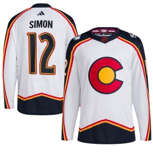 Men's Adidas Colorado Avalanche Chris Simon White Reverse Retro 2.0 Jersey - Authentic