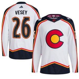 Men's Adidas Colorado Avalanche Jimmy Vesey White Reverse Retro 2.0 Jersey - Authentic