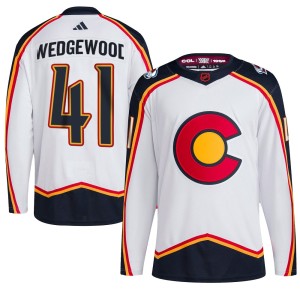 Men's Adidas Colorado Avalanche Scott Wedgewood White Reverse Retro 2.0 Jersey - Authentic