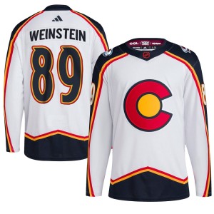 Men's Adidas Colorado Avalanche Saige Weinstein White Reverse Retro 2.0 Jersey - Authentic