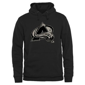 Men's Colorado Avalanche Black Rink Warrior Pullover Hoodie -