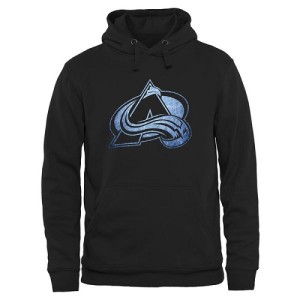 Men's Colorado Avalanche Black Rinkside Pond Hockey Pullover Hoodie - -