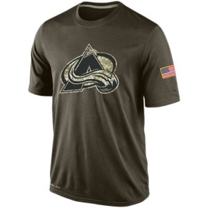 Men's Nike Colorado Avalanche Olive Salute To Service KO Performance Dri-FIT T-Shirt -